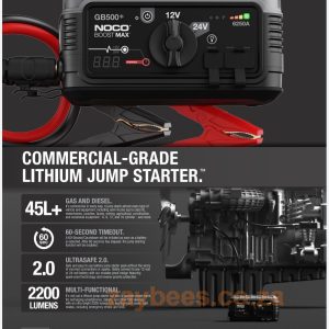 Nocco GB500+ 12V/24V 6250 amp boost max jump starter