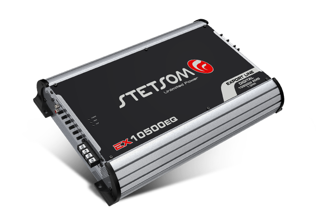 Stetsom EX10500EQ 1 ohm amplifier angled product view