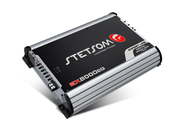 Stetsom EX8000EQ 1 ohm amplifier angled product view