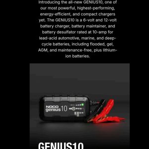Nocco genuis 10 ,10AMP 6V/12V smart charger
