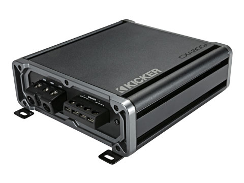 Kicker 46CXA8001 amplifier power and speaker terminals
