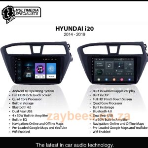 TT Audio 9" OEM nav Android 10 touchscreen Hyundai i20