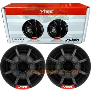 Vibe Audio SLICK1-V7 150W silk dome tweeters & inline passive crossover set