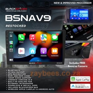 BlackSpider BSNAV9 / 9" wireless CarPlay Android 15 screen