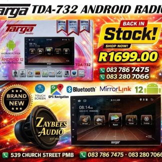 TARGA TDA-732 7" ANDROID 12 AUTO APPLE CARPLAY MEDIA BT RECEIVER