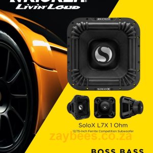 Kicker solo x 49L7X121 12" 2000W RMS modular 1 ohm square competition subwoofer