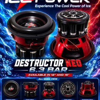 ICE POWER IP15D2-NEO6.3 15"  60000W KING OF KINGS COMPETITION SERIES NEODYMIUM DVC SUBWOOFER