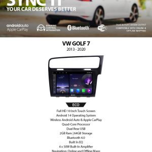 TT AUDI0 golf 7 eco spec 10" OEM plug and play wireless Android Auto Apple CarPlay