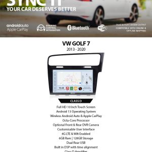 TT Audio golf 7 class D 10" OEM plug and play wireless Android Auto Apple CarPlay unit