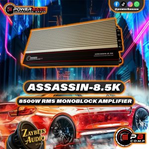 PowerBass ASSASSIN-8.5K 8500W RMS competition series monoblock amplifier