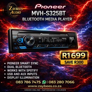 PIONEER MVH-S325BT SINGLE DIN DUAL BLUETOOTH USB MEDIA SYSTEM
