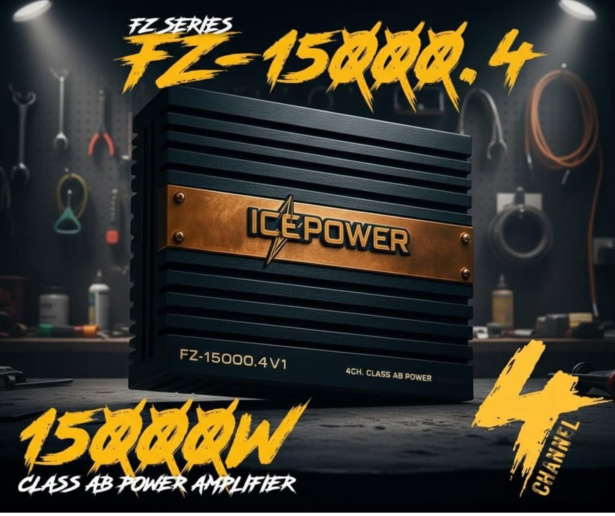 ICE POWER FZ-15000.4V1 CLASS AB 4CH AMPLIFIER