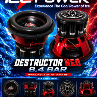 ICE POWER IP15D2-NEO8.4 15"  80000W KING OF KINGS COMPETITION SERIES NEODYMIUM DVC SUBWOOFER