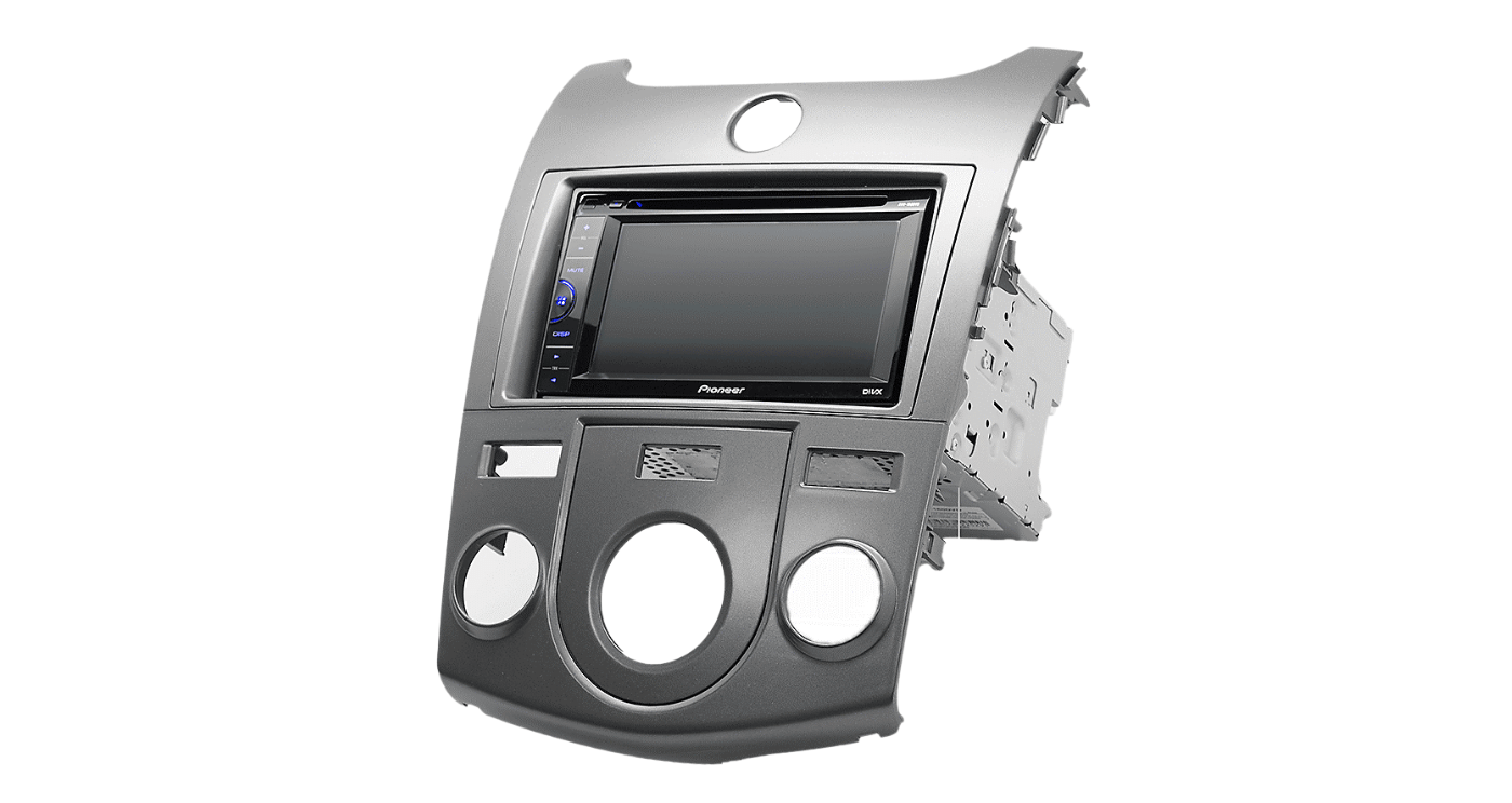 Kia Forte Manual AC Silver 2Din Trimplate 2009 - Image 3