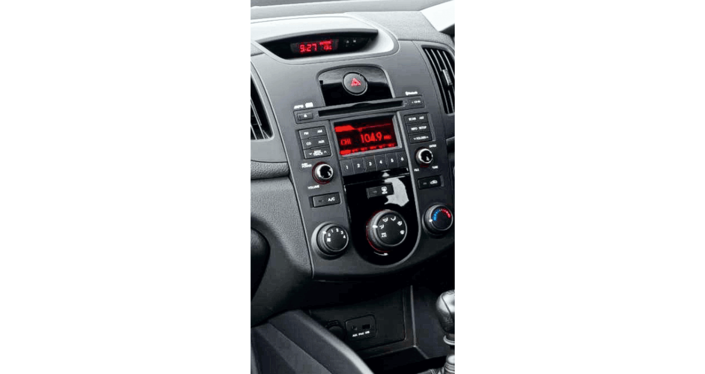 Kia Forte Manual AC Black 9″ Trimplate 2009 - Image 4