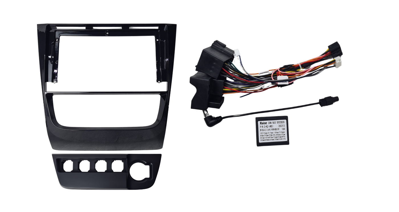 VW Golf 6 9″ Trimplate with SWC Canbus and Harness
