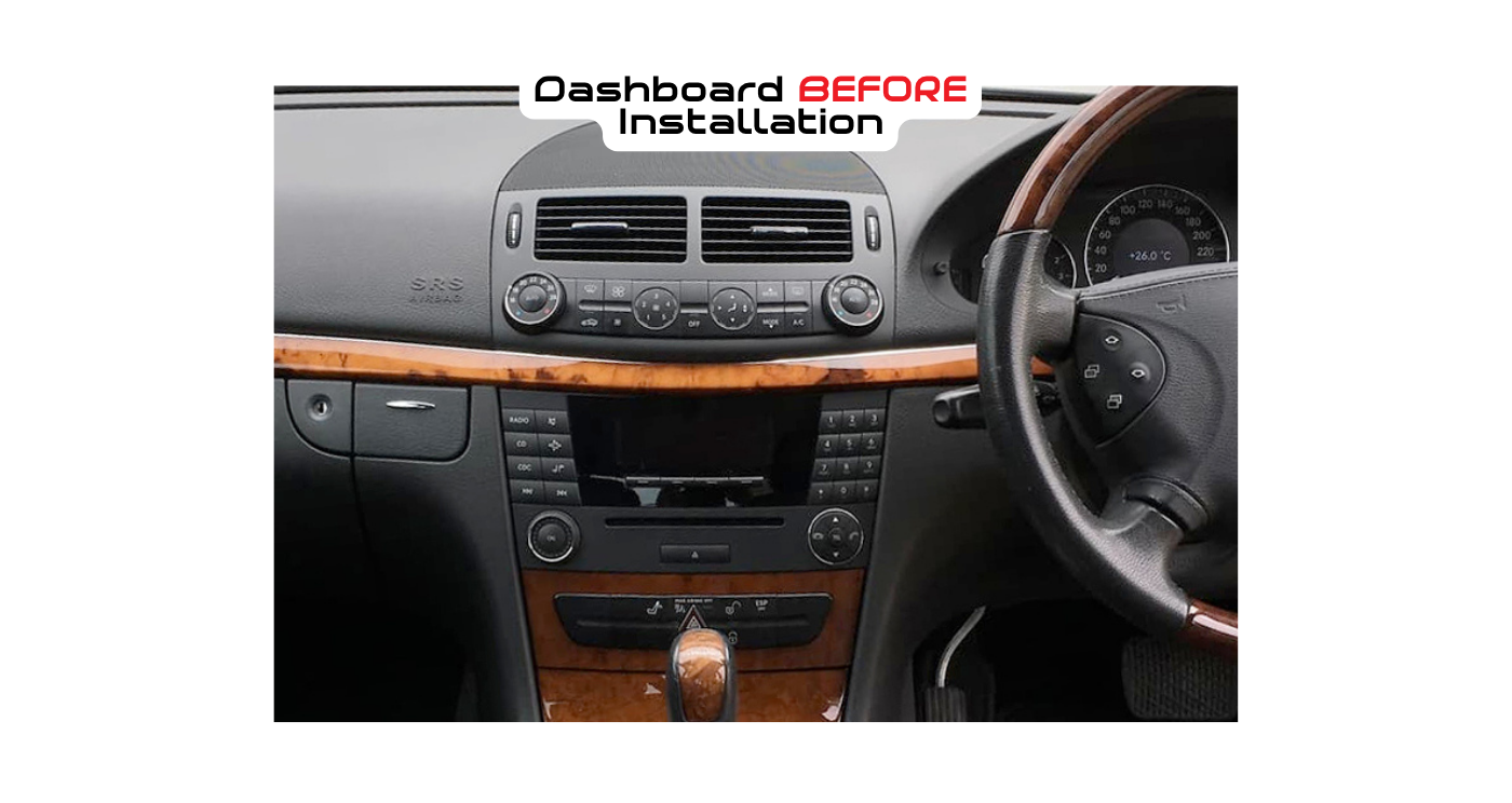 Mercedes Benz E-Class 2002-2008 9″ Trimplate with SWC Canbus and Harness - Image 6